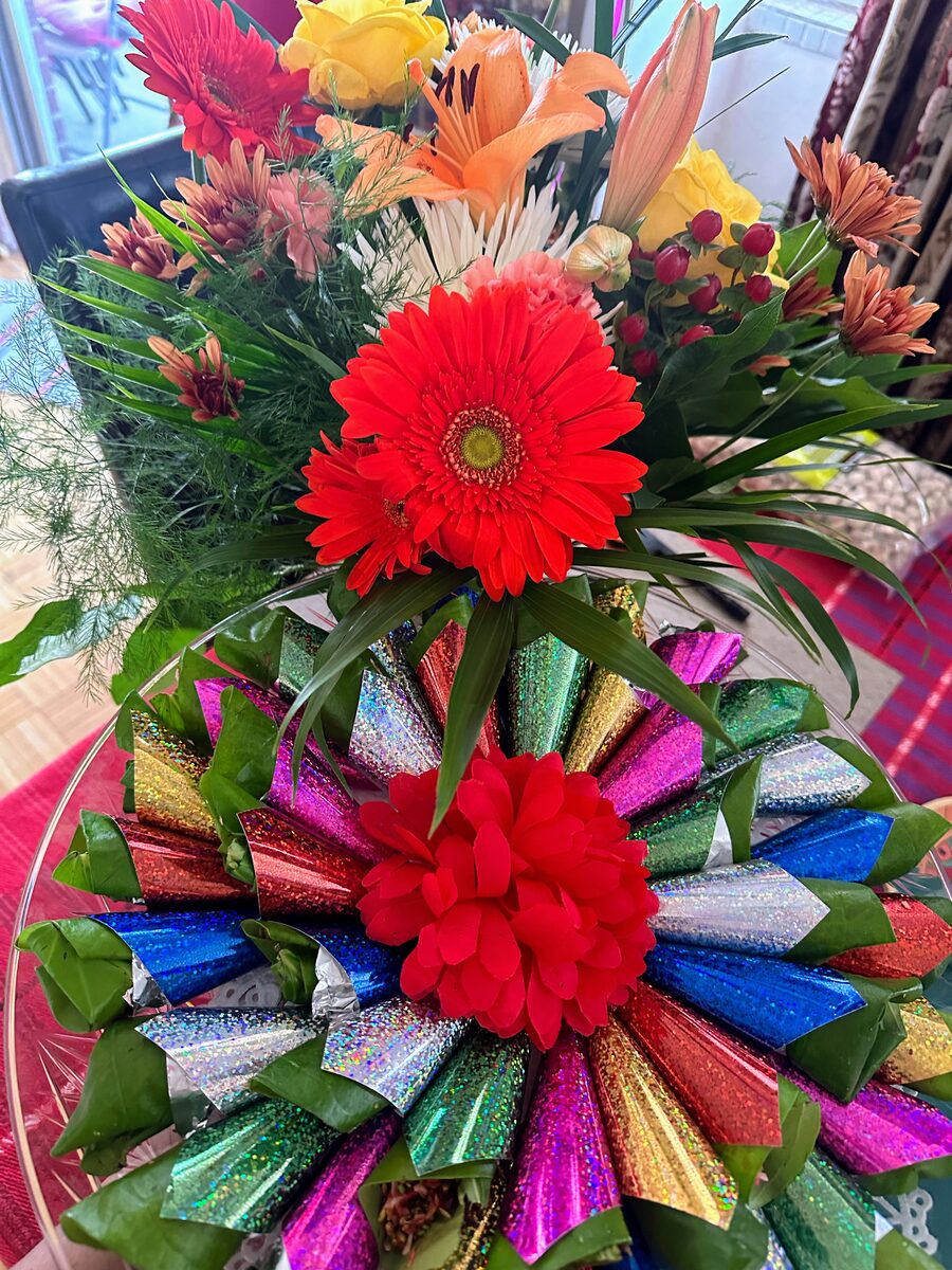 Decorative paan station setup