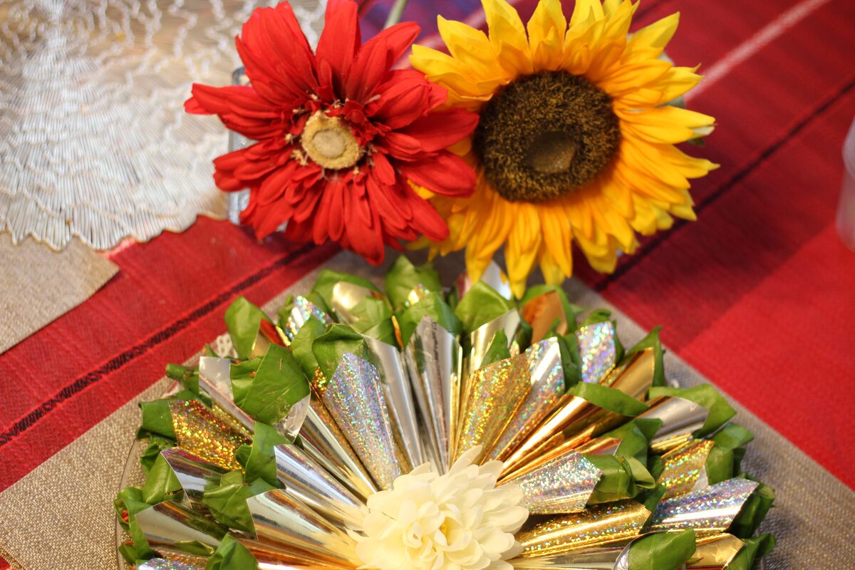 Fresh Meetha Paan folded and garnished